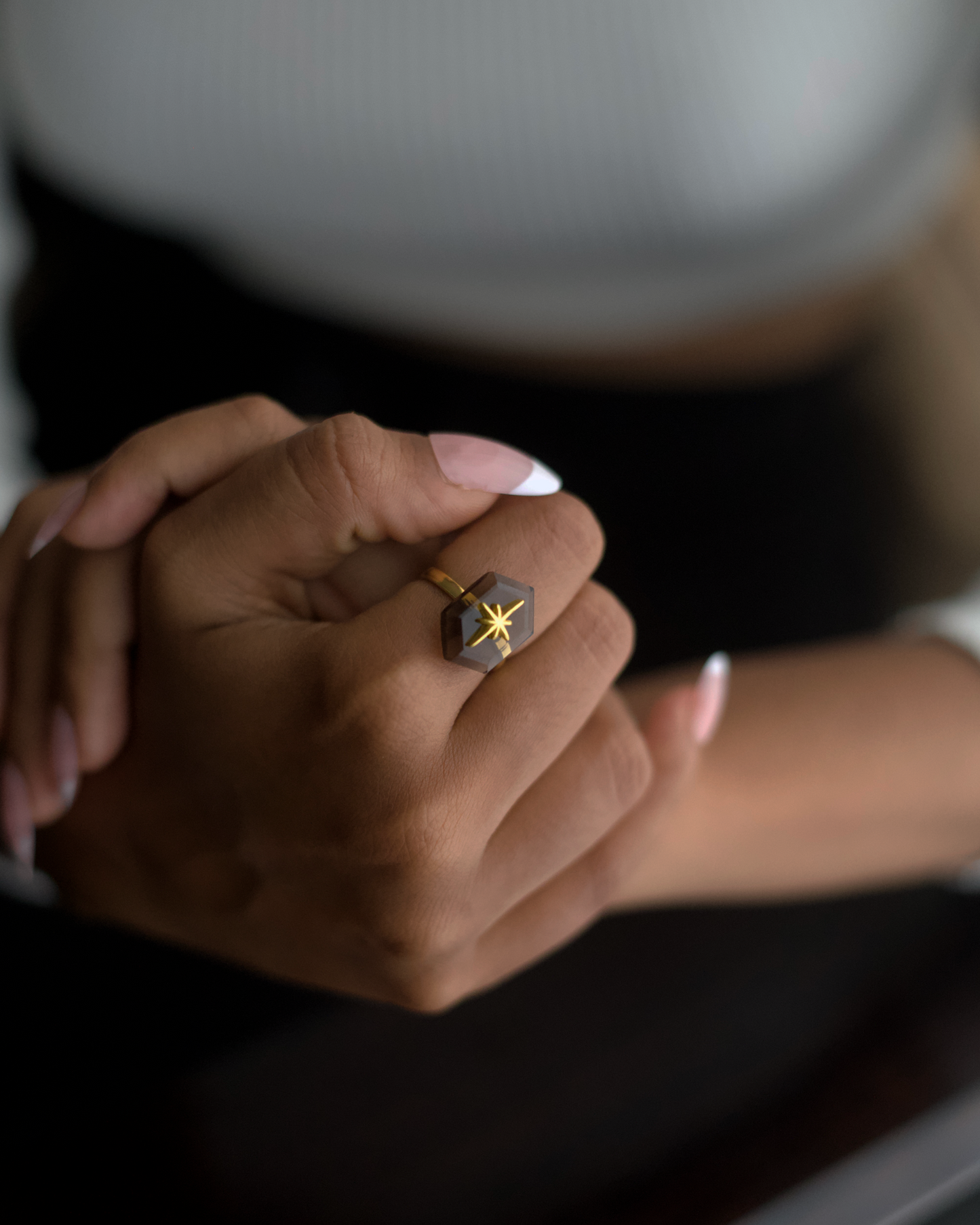 Polaris Smoky Quartz Sterling Silver Ring