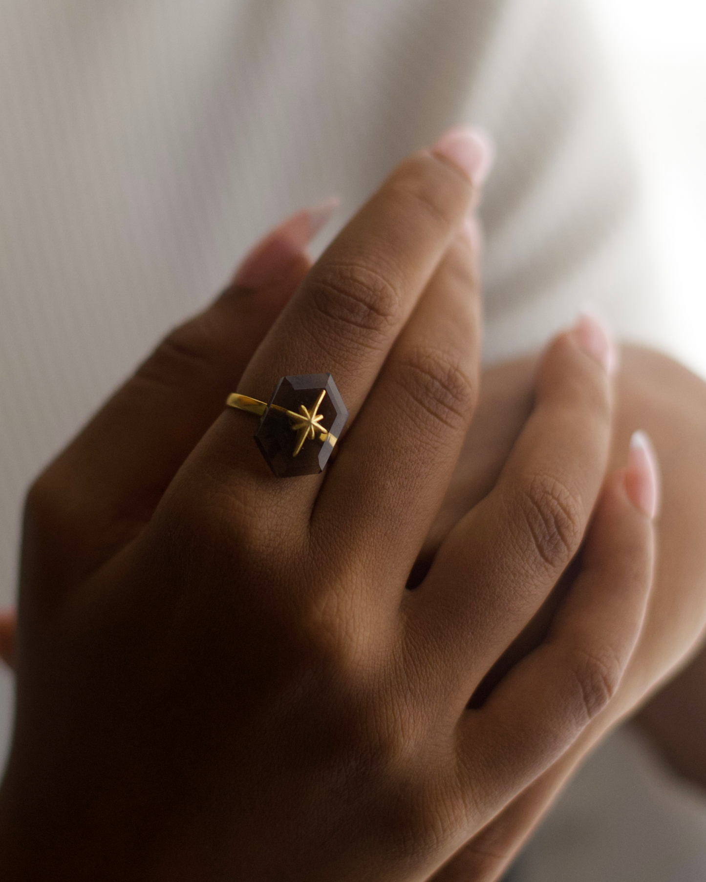 Polaris Smoky Quartz Sterling Silver Ring