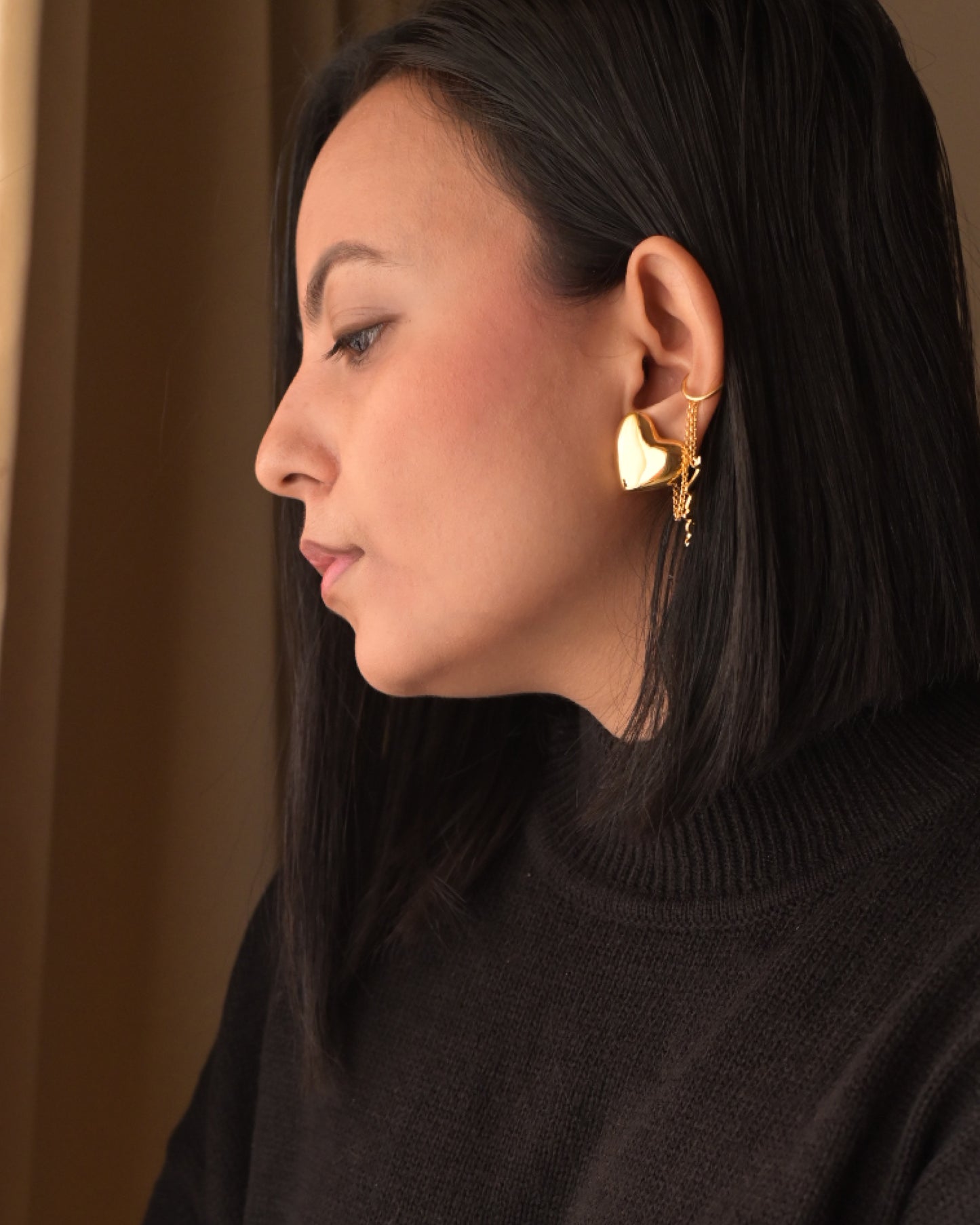 Love Note Stud with Ear Cuff