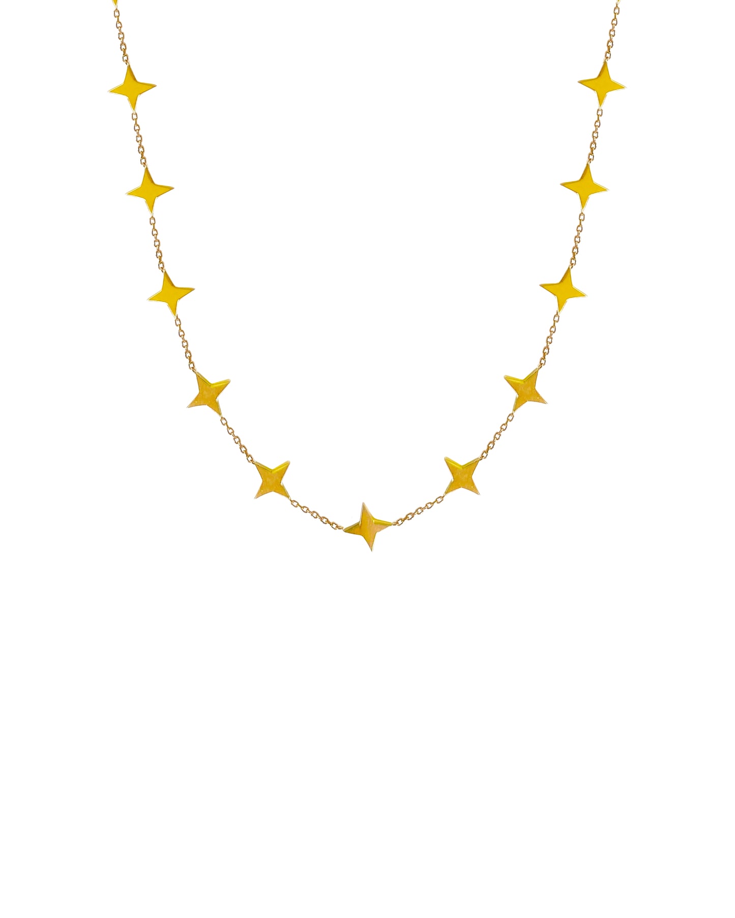 Elegant gold starry land necklace