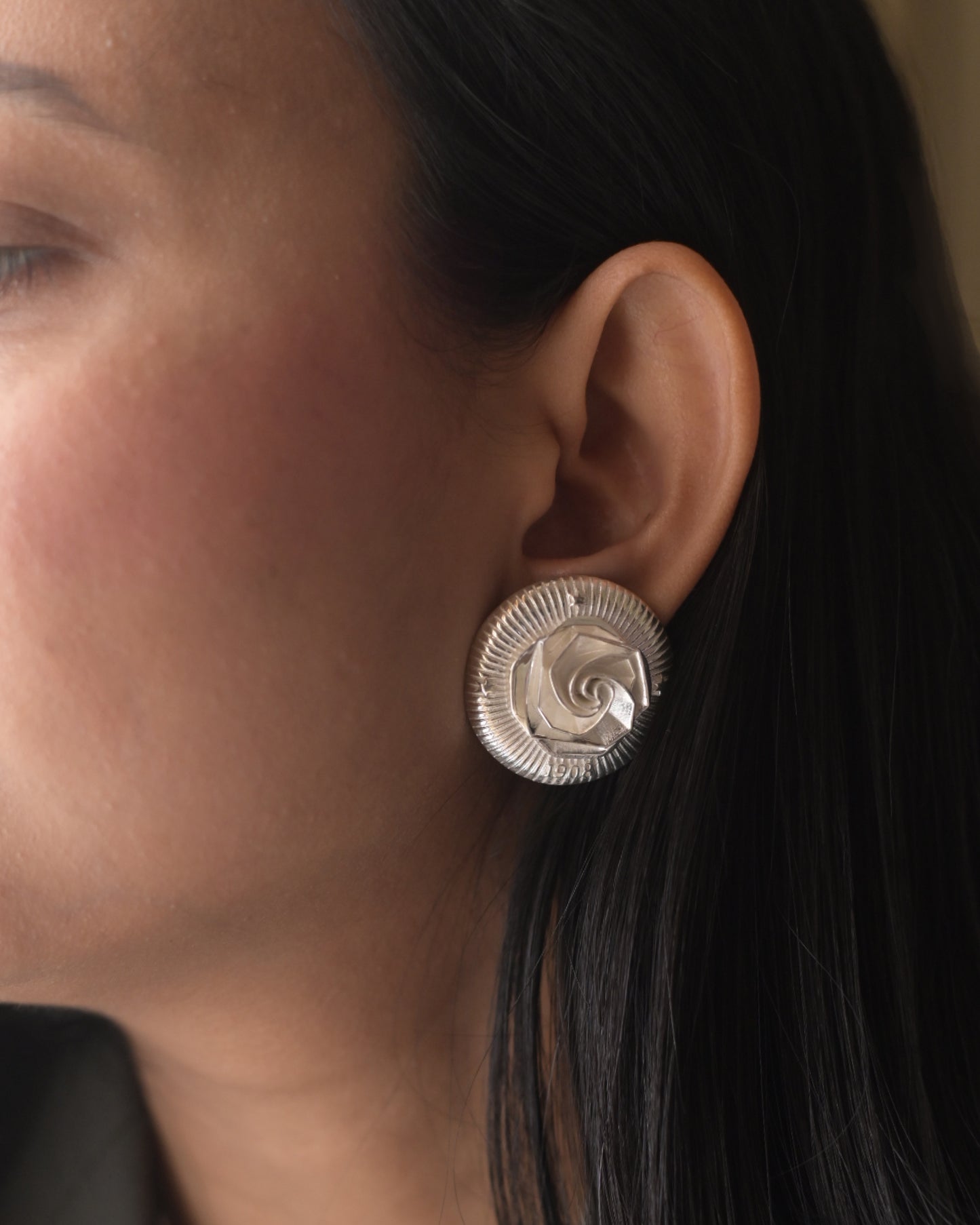 British Rose Stud with Chain