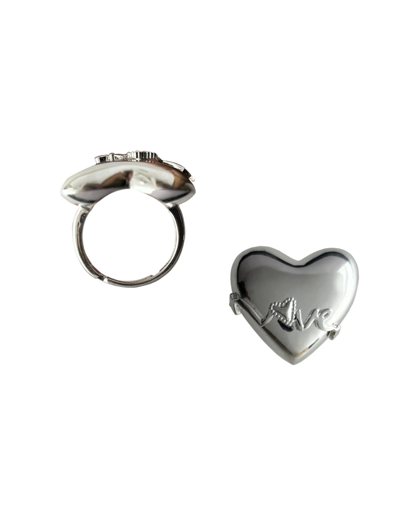 Fine Silver Passionate love ring