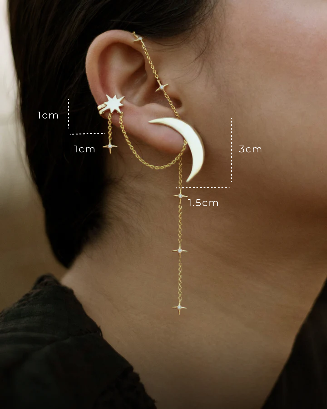 versatile earring for women - Moon dust Earrings