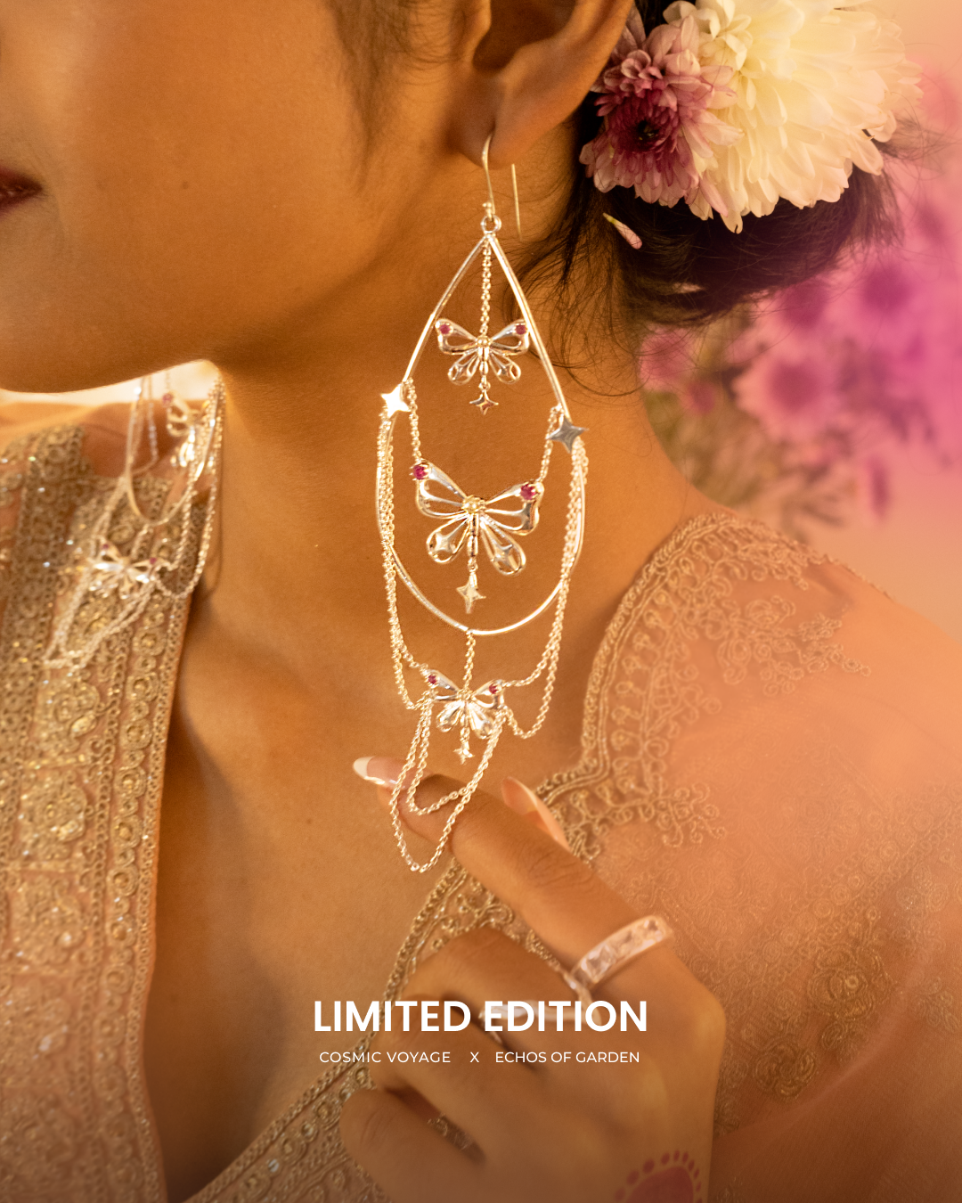 butterfly inspired statement earrings for a wedding ready look 