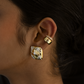 Palm Forest Stud + Pebble Ear Cuff + Frozen Tide Ear Cuff