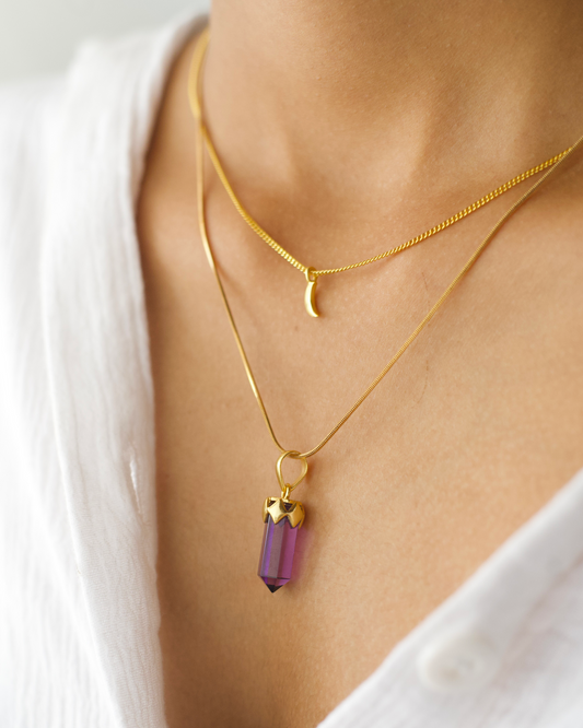 Royal Crown Amethyst Sterling Silver Pendant