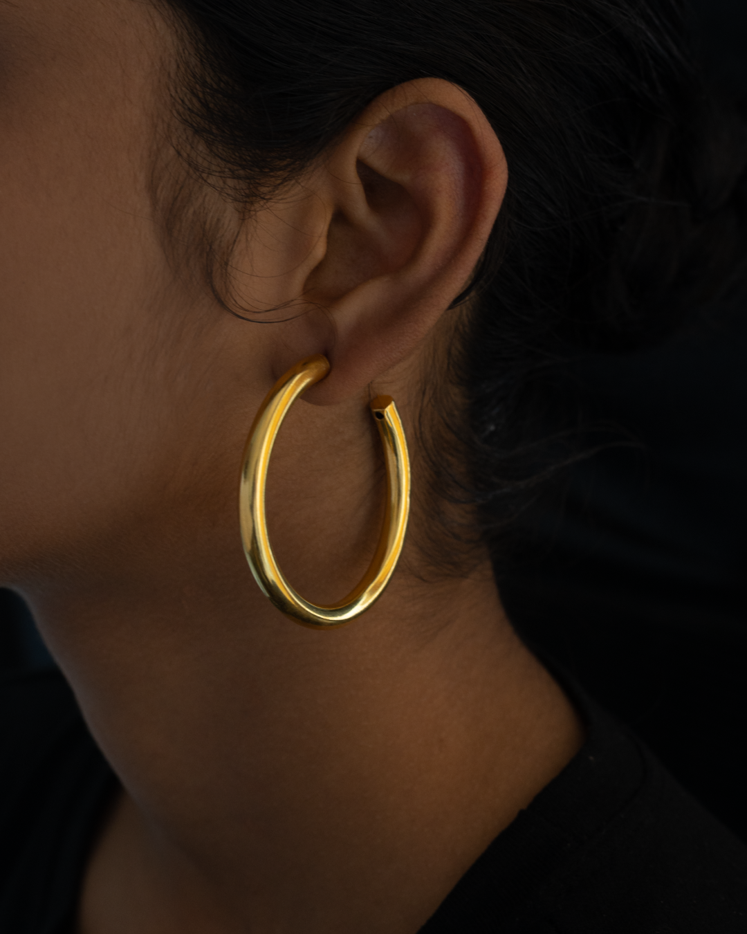 Classic hoop earring for workwear ready