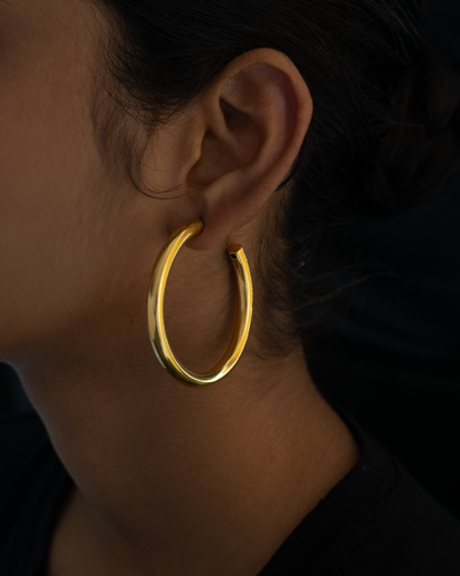 Classic hoop earring for workwear ready