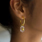 Polaris Hoop Clear Quartz Sterling Silver