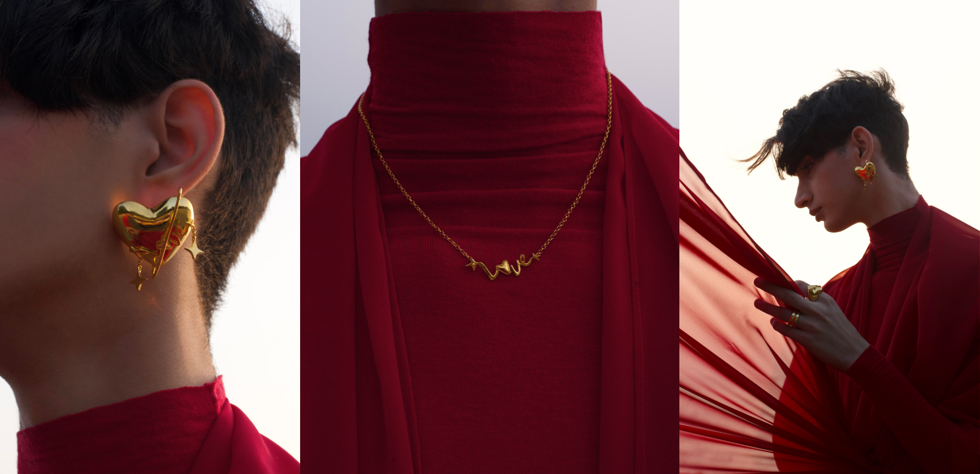 Modern valentine's themed fashion statements