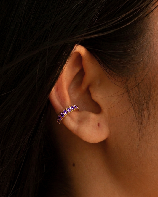 Frozen Tide Ear Cuff Amethyst