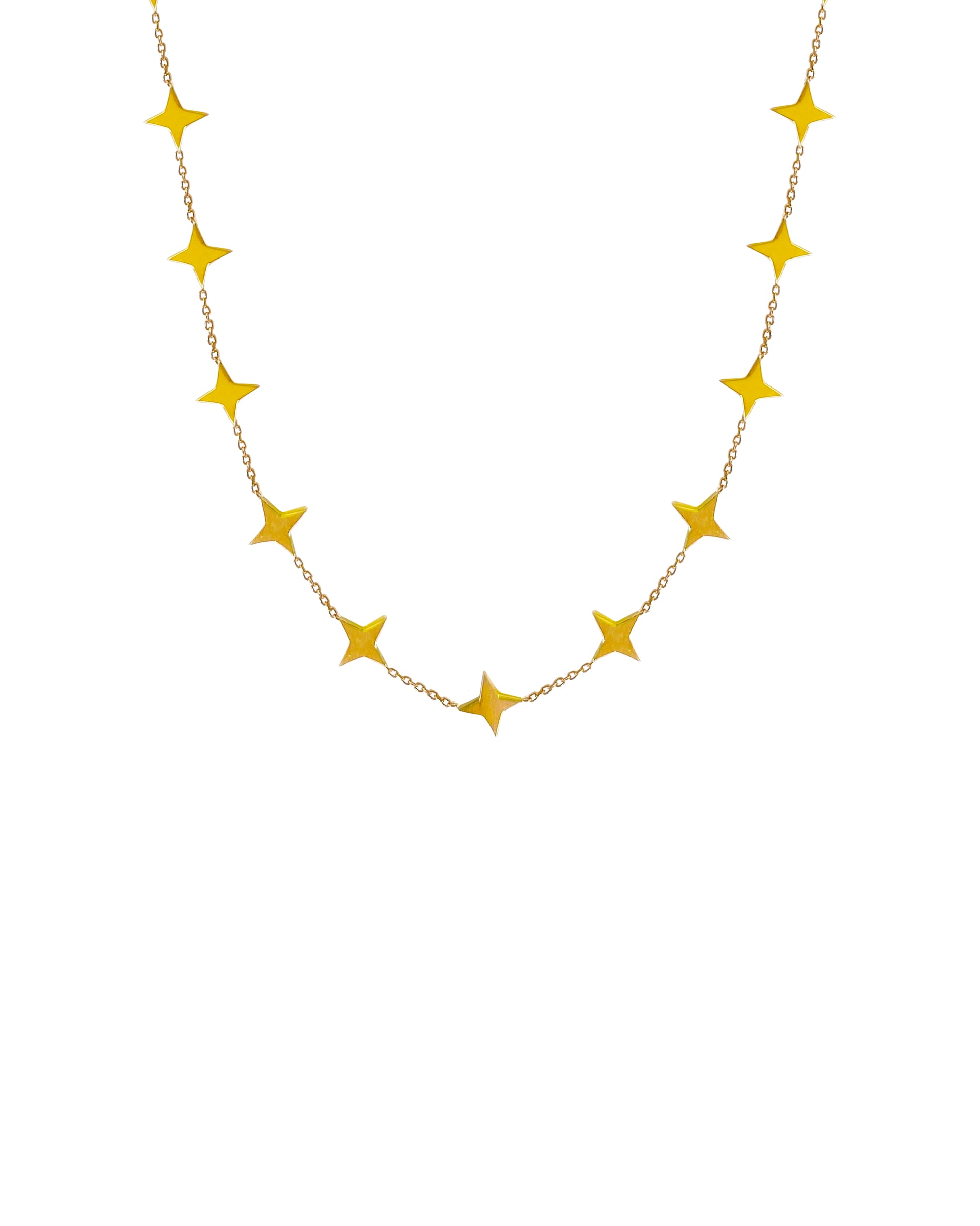 Elegant gold starry land necklace 
