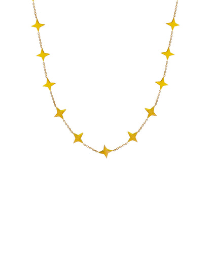 Elegant gold starry land necklace 