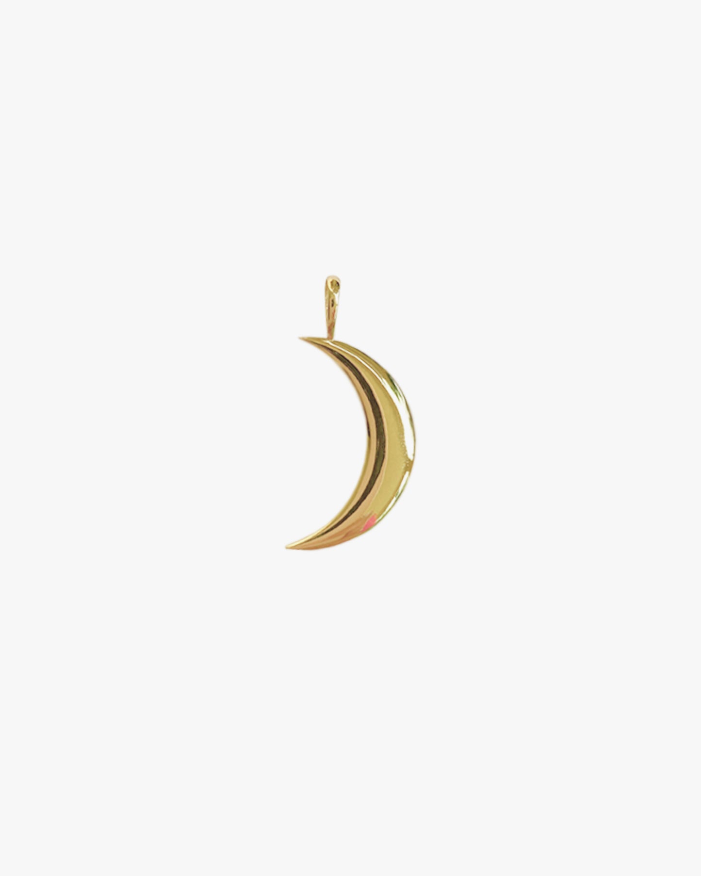 Modern crescent moon gold pendant jewellery