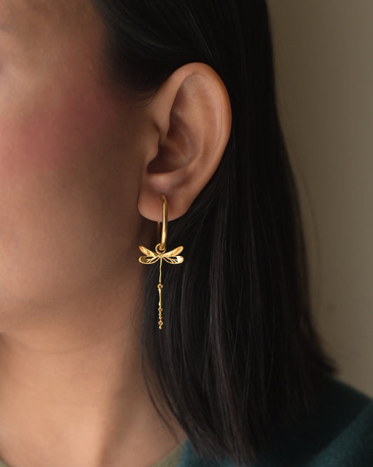 Dragonfly Hoop Earrings