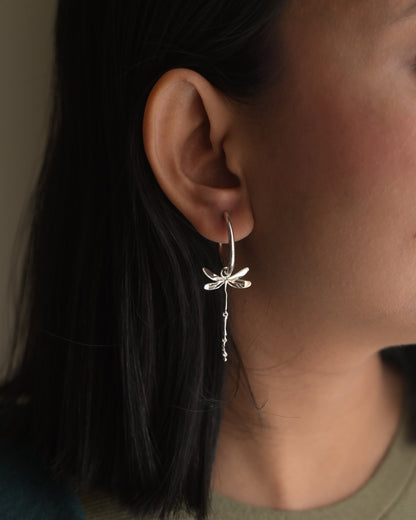 Dragonfly Hoop Earrings