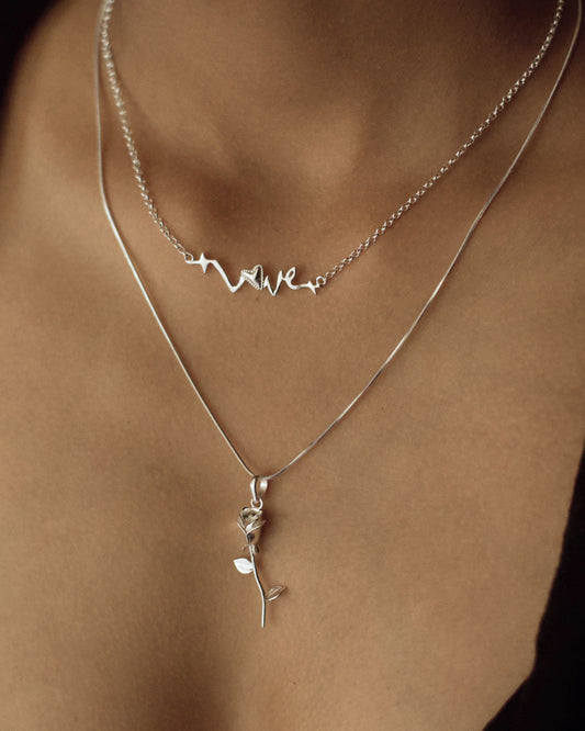Love Note + Mini Forever Rose Necklace