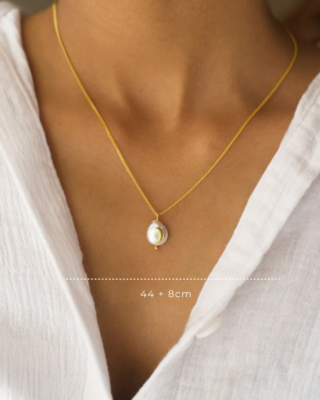 Lunar Ocean Sterling Silver Pendant with Chain