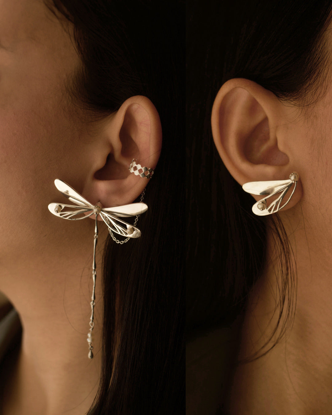 Mismatched Dragonfly Earrings