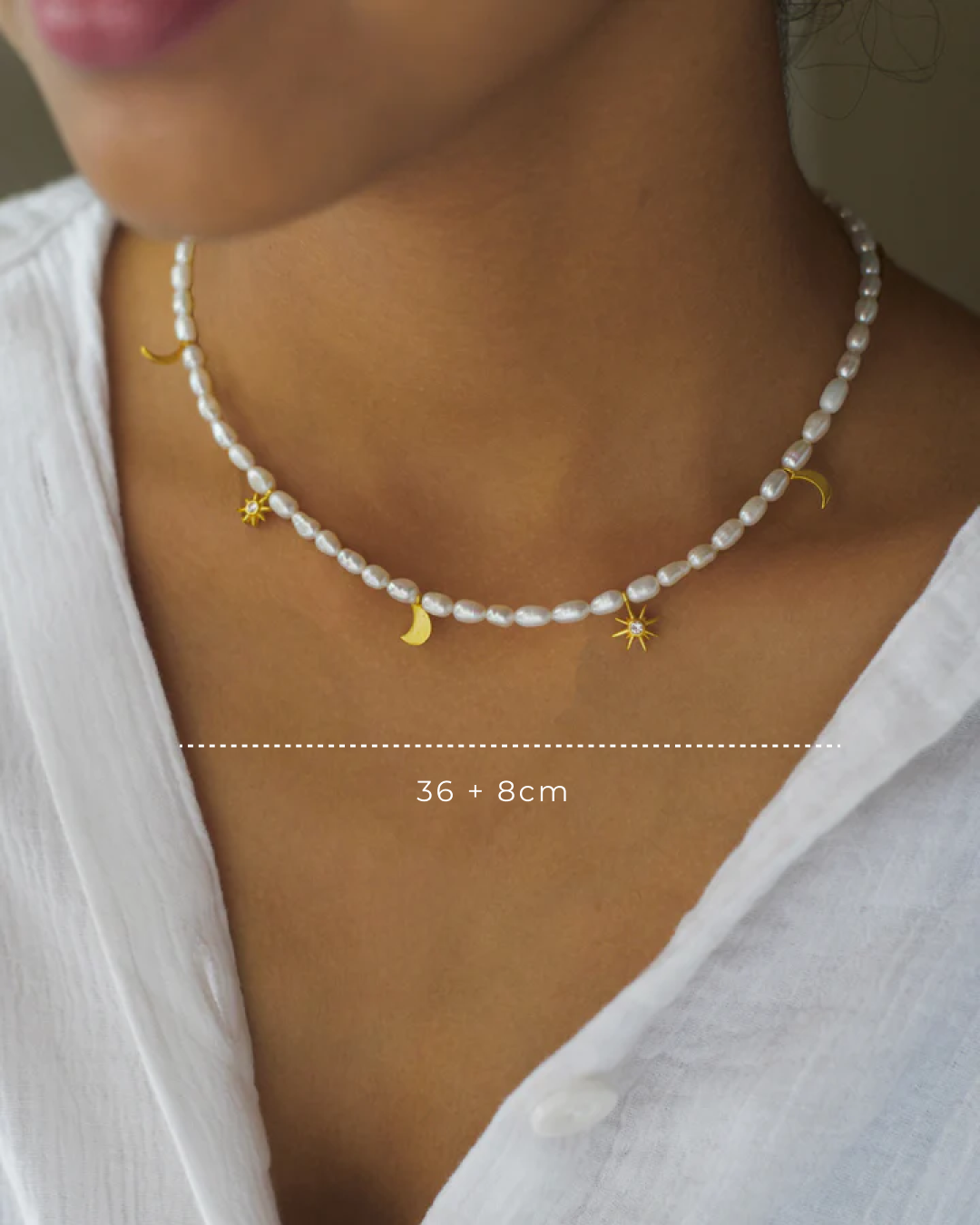 Starborn Sterling Silver Fresh Water Pearl Necklace