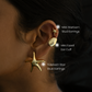 Tideborn star inspired earrings combo with mini fossil ear cuff