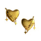 Modern Gold heart statement earrings