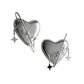 Fine silver heart earrings 