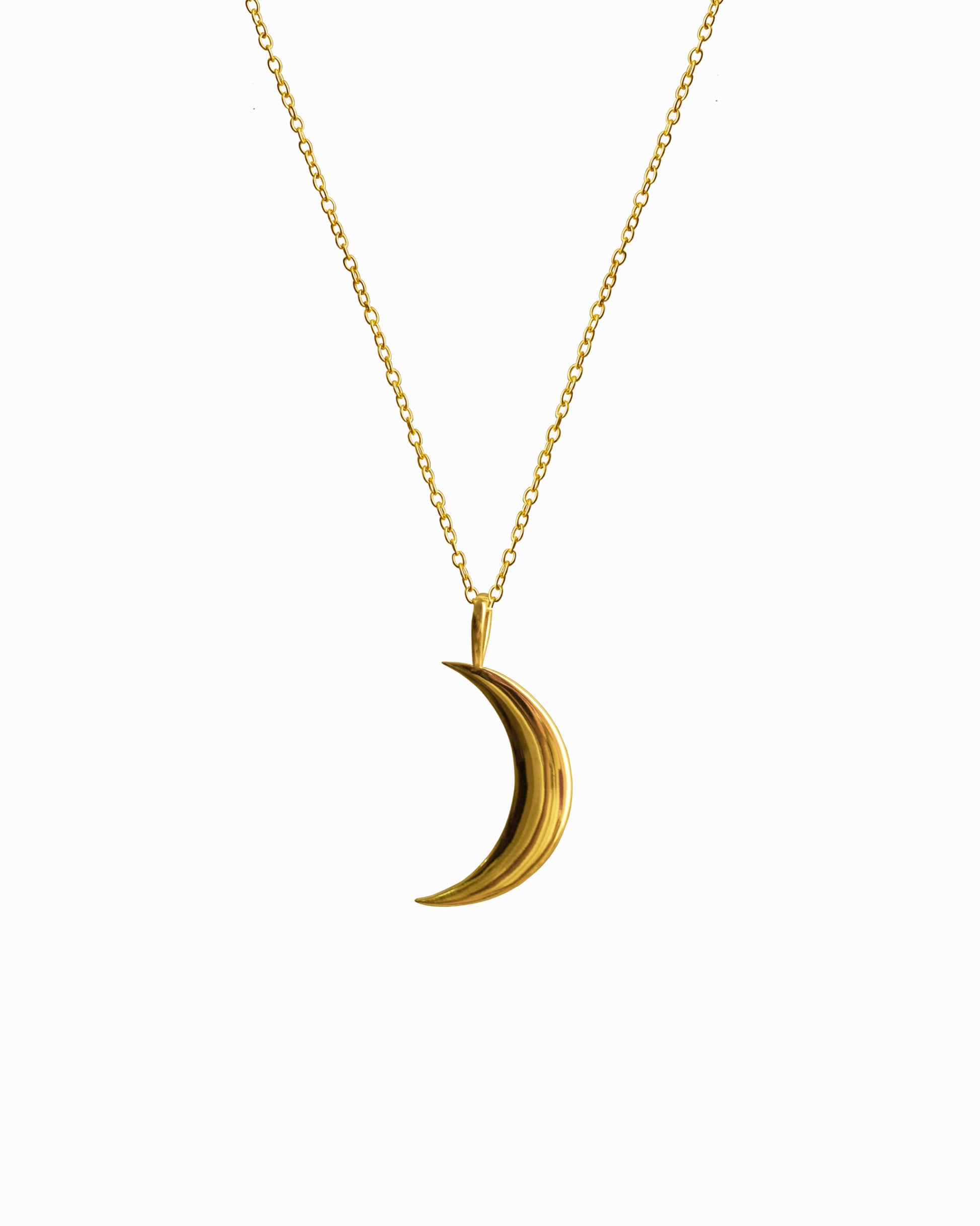 Affordable gold crescent moon pendant for women