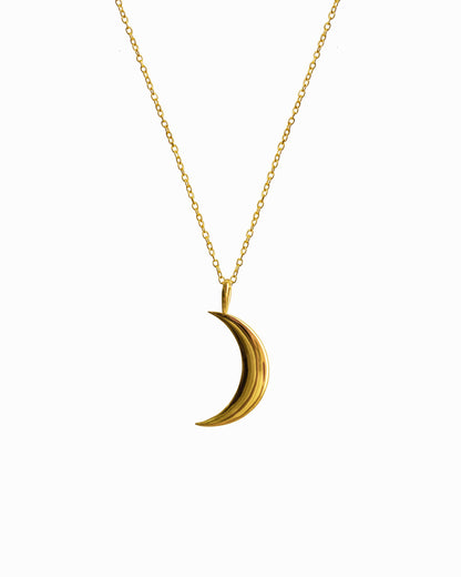 Affordable gold crescent moon pendant for women