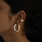 Arc Hoop Small + Pebble Ear Cuff