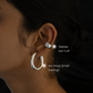 Arc Hoop Small + Pebble Ear Cuff
