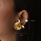 Statement earring for women with intricate rose motif with dimension