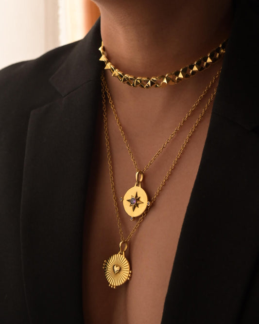 Sunburst Choker + Aura Pendant + Starry Night Pendant