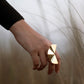 Elegant and modern gold butterfly nebula ring